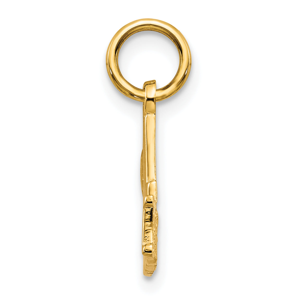 14K Gold Polished #1 MOM Charm  Solid, Elegant, Gift-Ready Design