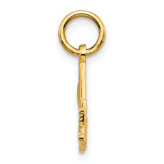 14K Gold Polished #1 MOM Charm  Solid, Elegant, Gift-Ready Design