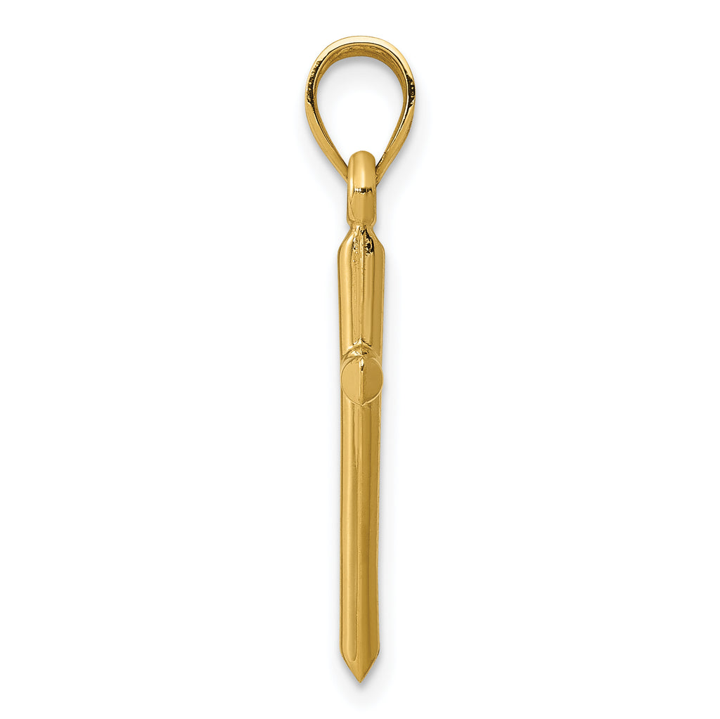 Polished Cross Pendant in 14K Yellow Gold