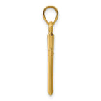 Polished Cross Pendant in 14K Yellow Gold
