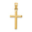 14k Polished Hollow Cross Pendant