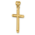 14K Gold Hollow 3D Cross Pendant Elegant and Lightweight Design