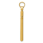 14K Gold Polished Hollow Cross Pendant with Elegant Design