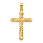 14k Hollow Cross Pendant