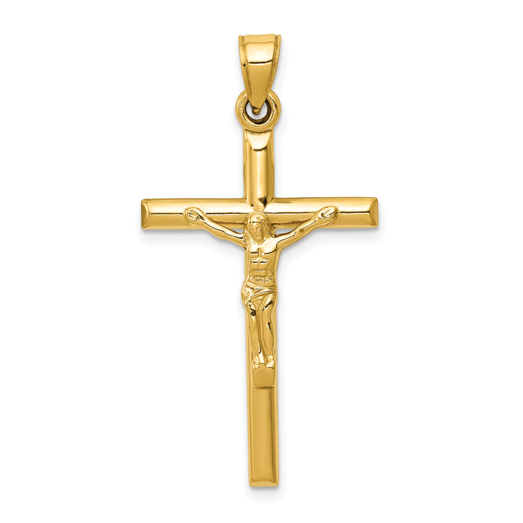 14k Hollow Crucifix Pendant