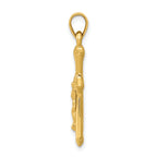 14K Gold Reversible Crucifix Pendant with Polished Finish