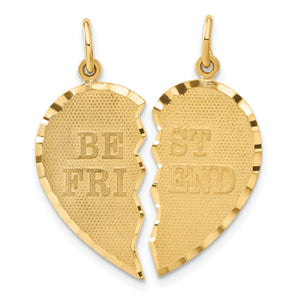 Best Friend Two-Piece Charm in 14K Yellow Gold, 27mm - Sophia Jewelers