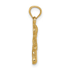 14K Gold Praying Girl Pendant with Solid Cast Design Elegant & Themed Charm