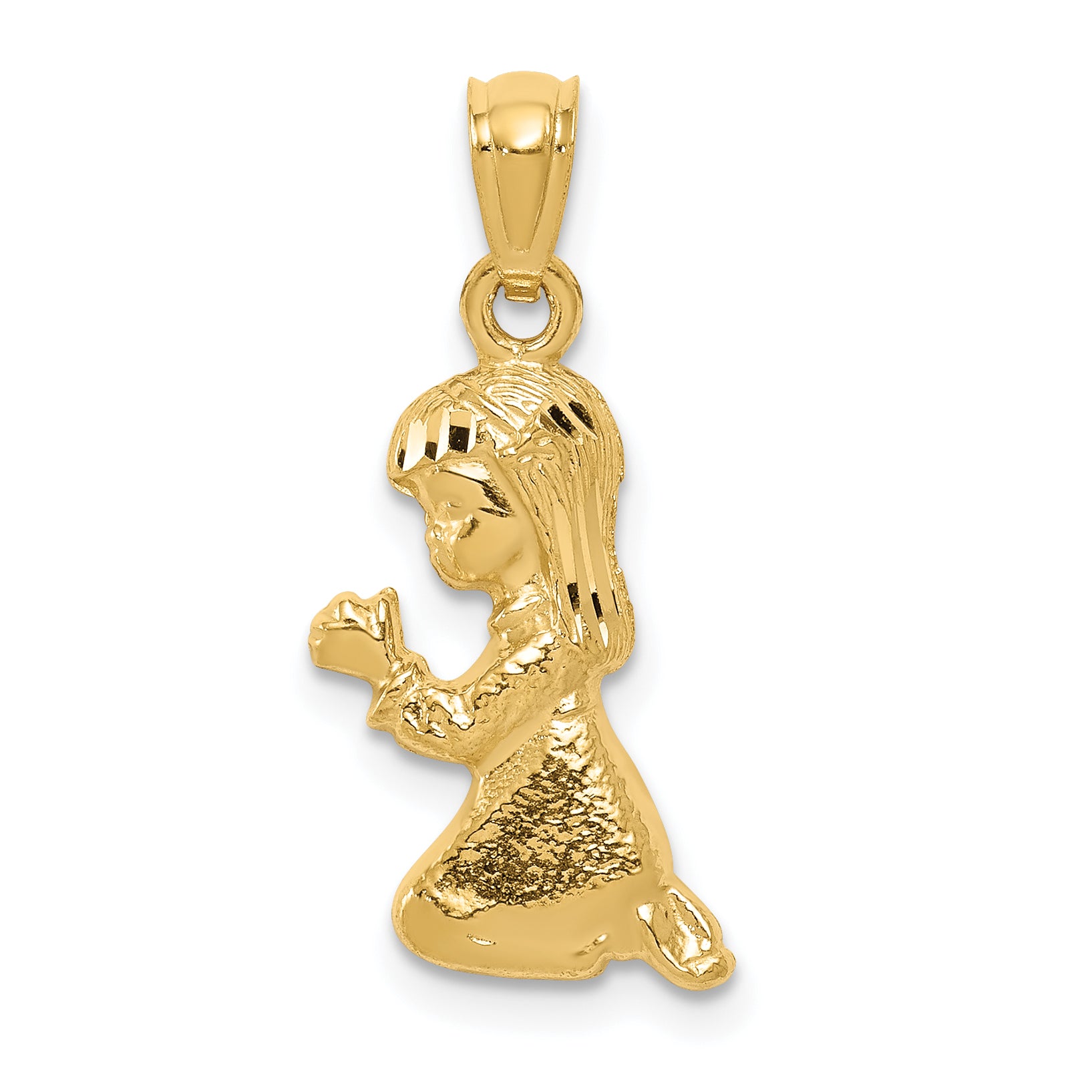 14k Praying Girl Pendant Main image
