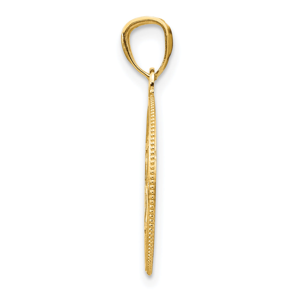 14K Gold Filigree Star of David Pendant with Elegant Casted Design