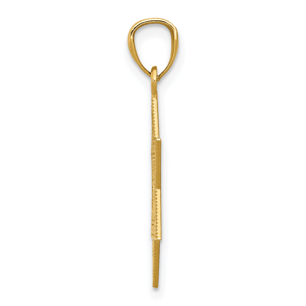 Star of David with Cross Pendant in 14K Yellow Gold