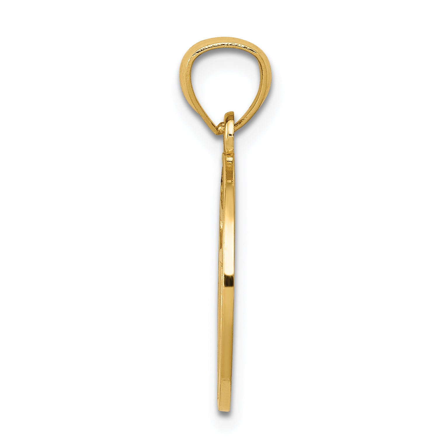 14K Gold Filigree Chai Pendant with Polished Finish Elegant Design Secondary image