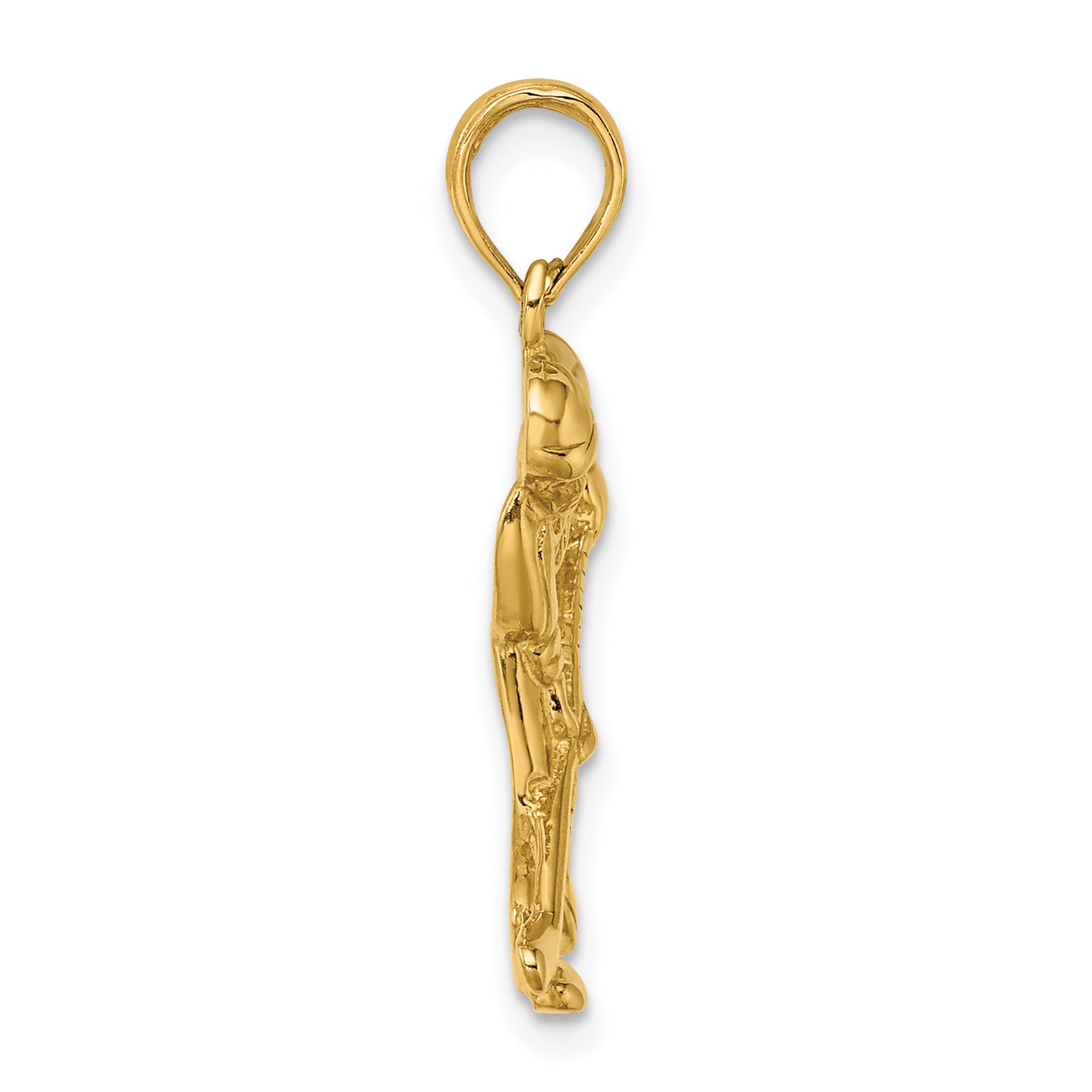 14k Hockey Player with Stick and Puck Charm Secondary image