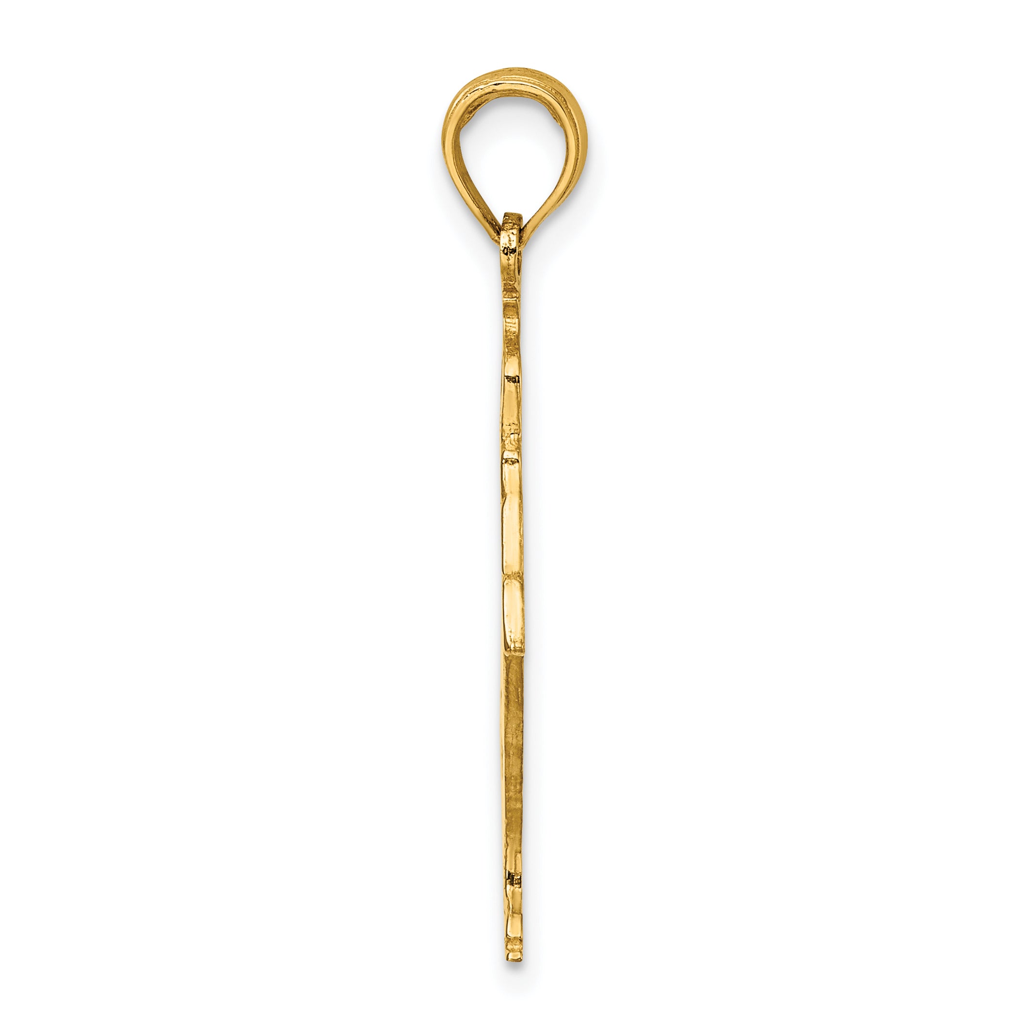 14k Ice Skater Turning Charm Secondary image