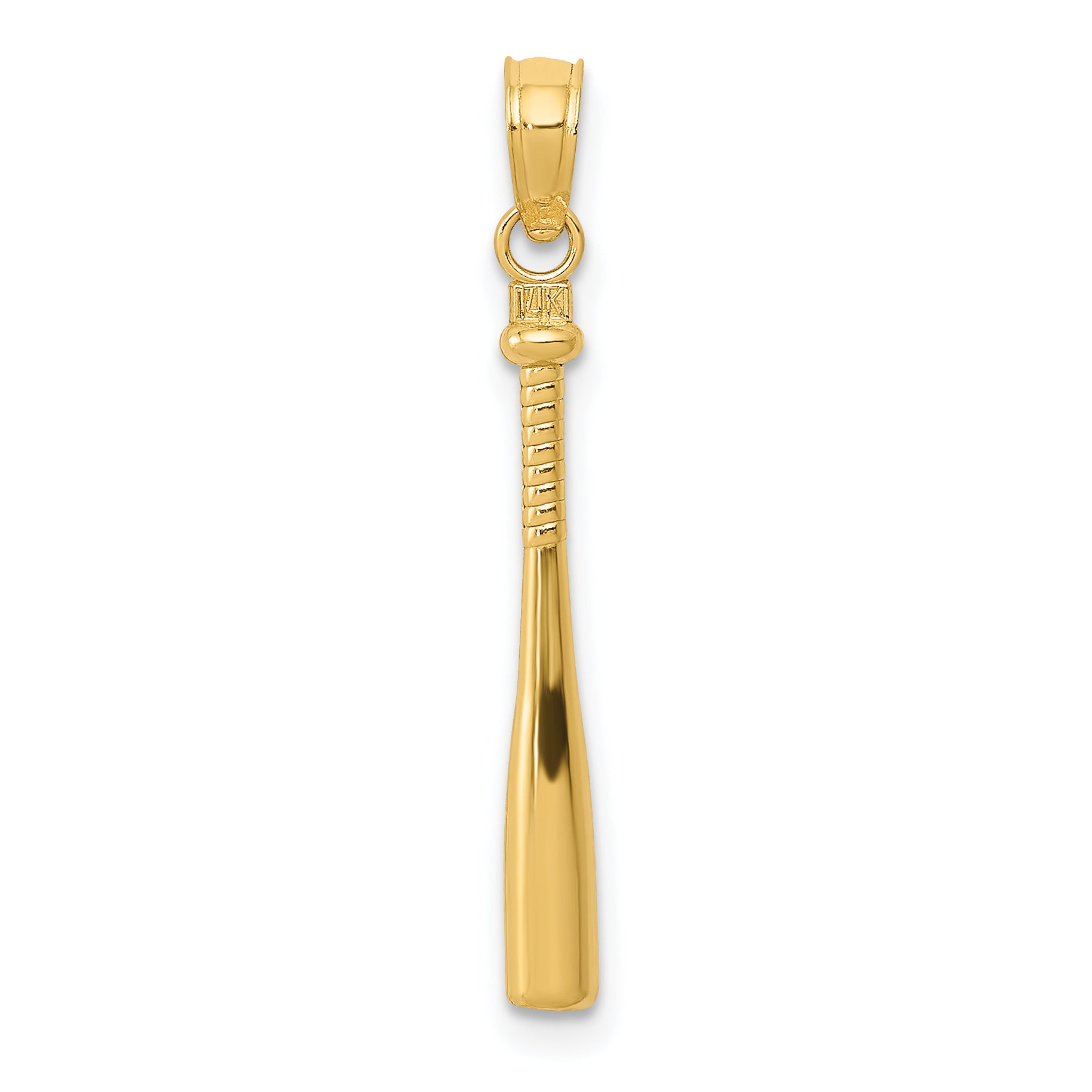 14k 3-D Baseball Bat Pendant Main image