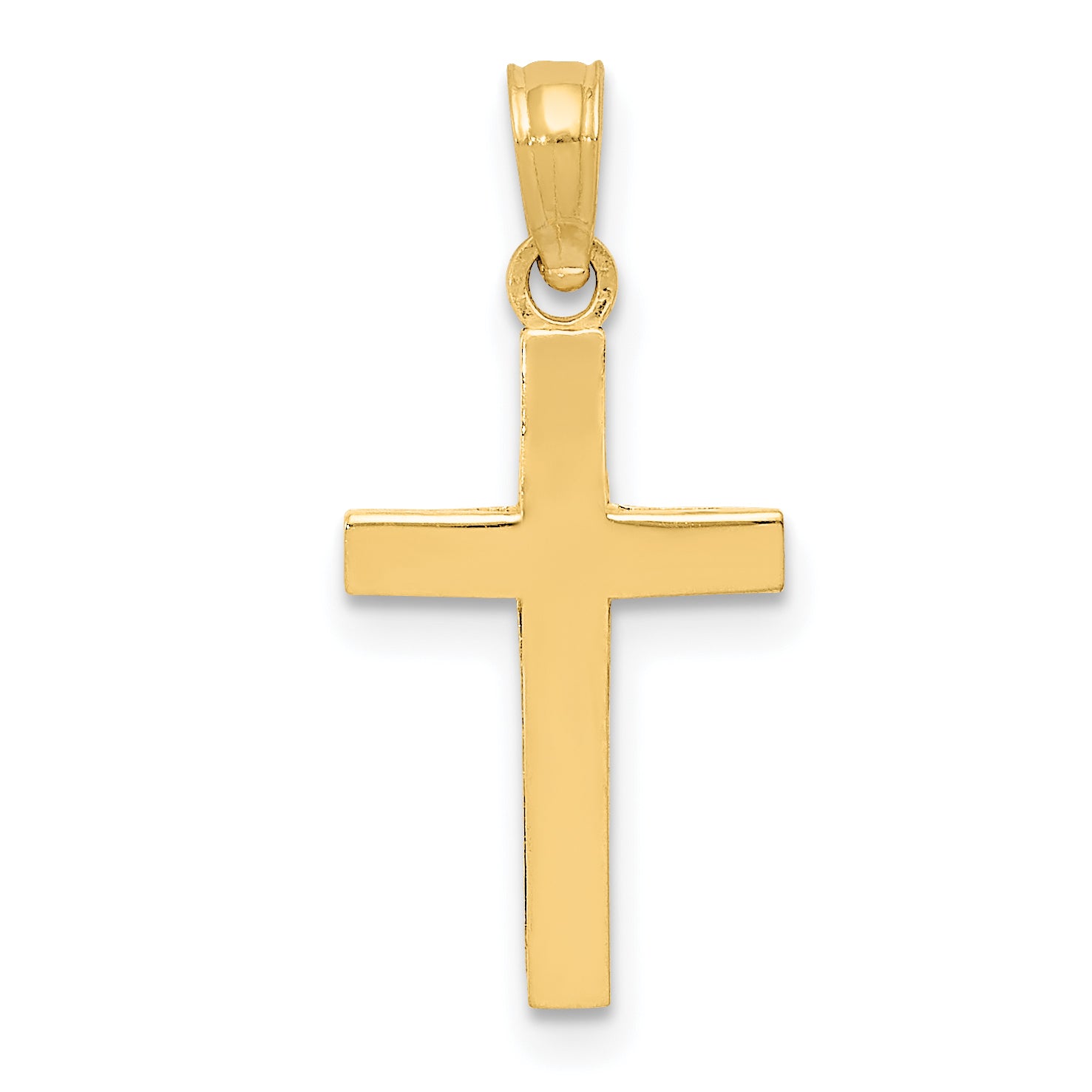 14k Beveled Cross Charm Main image
