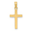 14k Beveled Cross Charm