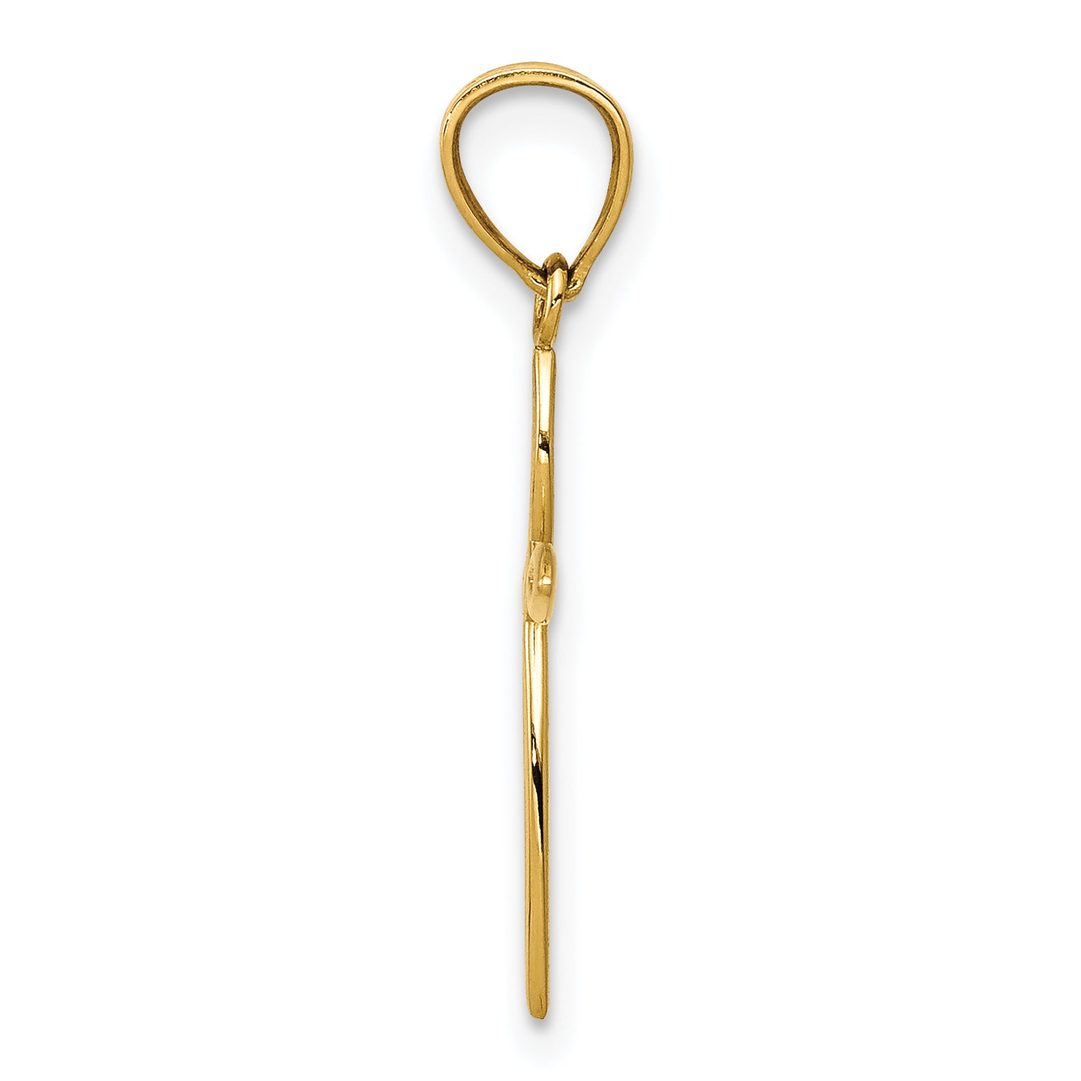 14K Yellow Gold Passion Cross Charm 3D Solid Casted 24mm
