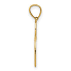 14K Yellow Gold Passion Cross Charm 3D Solid Casted 24mm