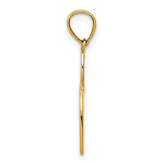 14K Yellow Gold Passion Cross Charm 3D Solid Casted 24mm