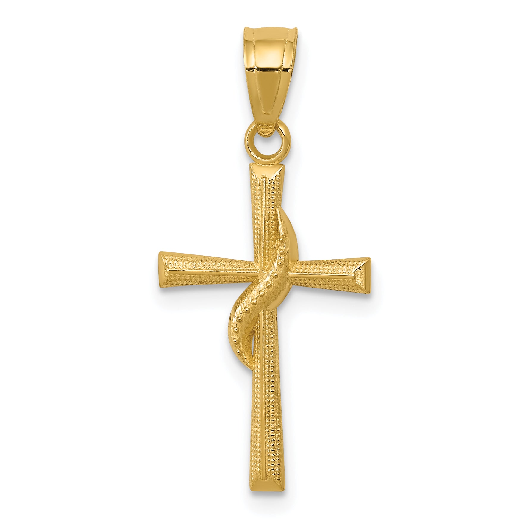 14k Polished Cross Pendant Main image