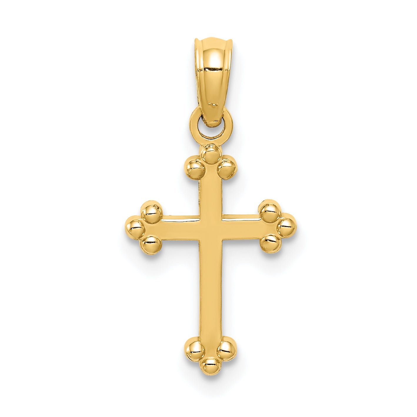 14k Budded Cross Charm Main image