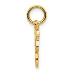 14K Gold Sister Charm Pendant with Flat Back Design Elegant Gift