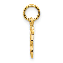 14K Gold Sister Charm Pendant with Flat Back Design Elegant Gift