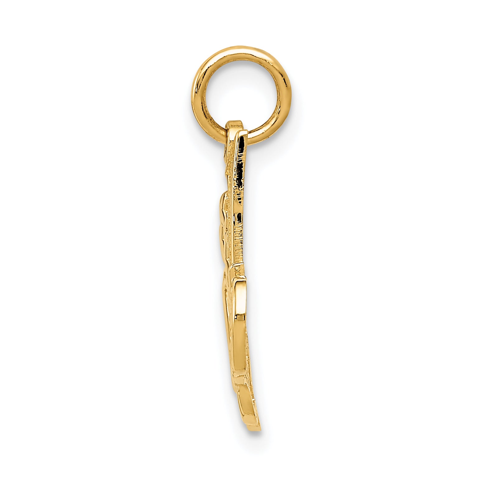 14K Gold #1 Daughter Charm with Flat Back Elegant Gift-Ready Design Secondary image