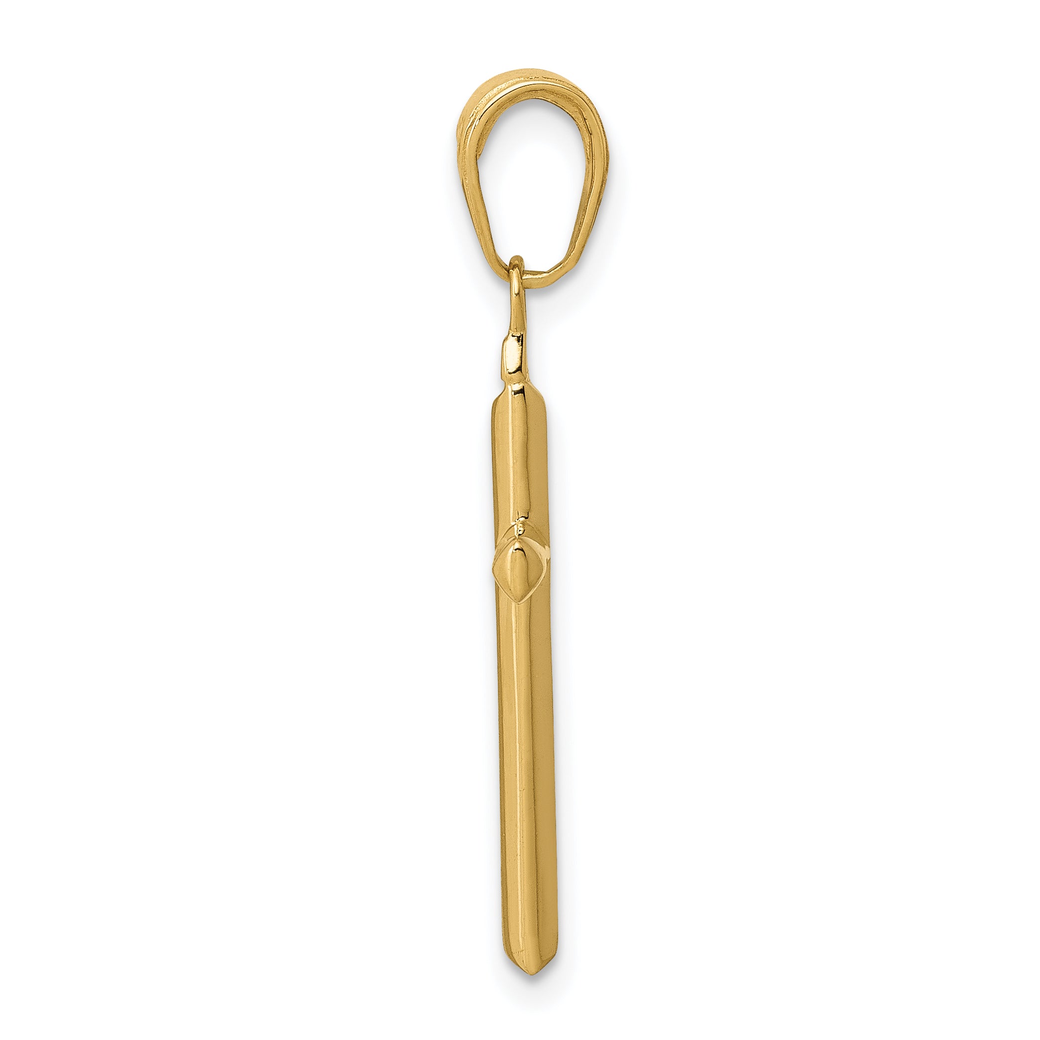 14K Gold Reversible Latin Cross Pendant  Solid, Casted Design, 28mm Length