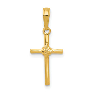 Cross Charm in 14K Yellow Gold, 11x22mm - Sophia Jewelers