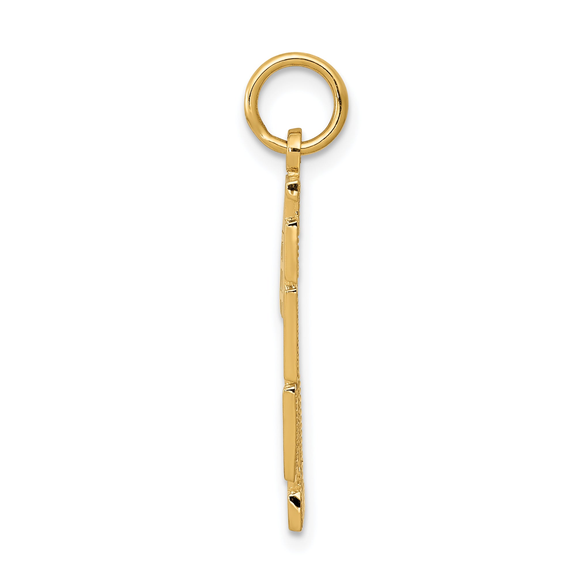 14K Gold Men's #1 SON Charm with Flat Back  Elegant Themed Design