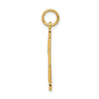 14K Gold Men's #1 SON Charm with Flat Back  Elegant Themed Design