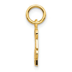 14K Gold #1 DAD Charm for Men  Flat Back Design, Gift-Ready