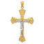 14k Two-tone Crucifix Pendant