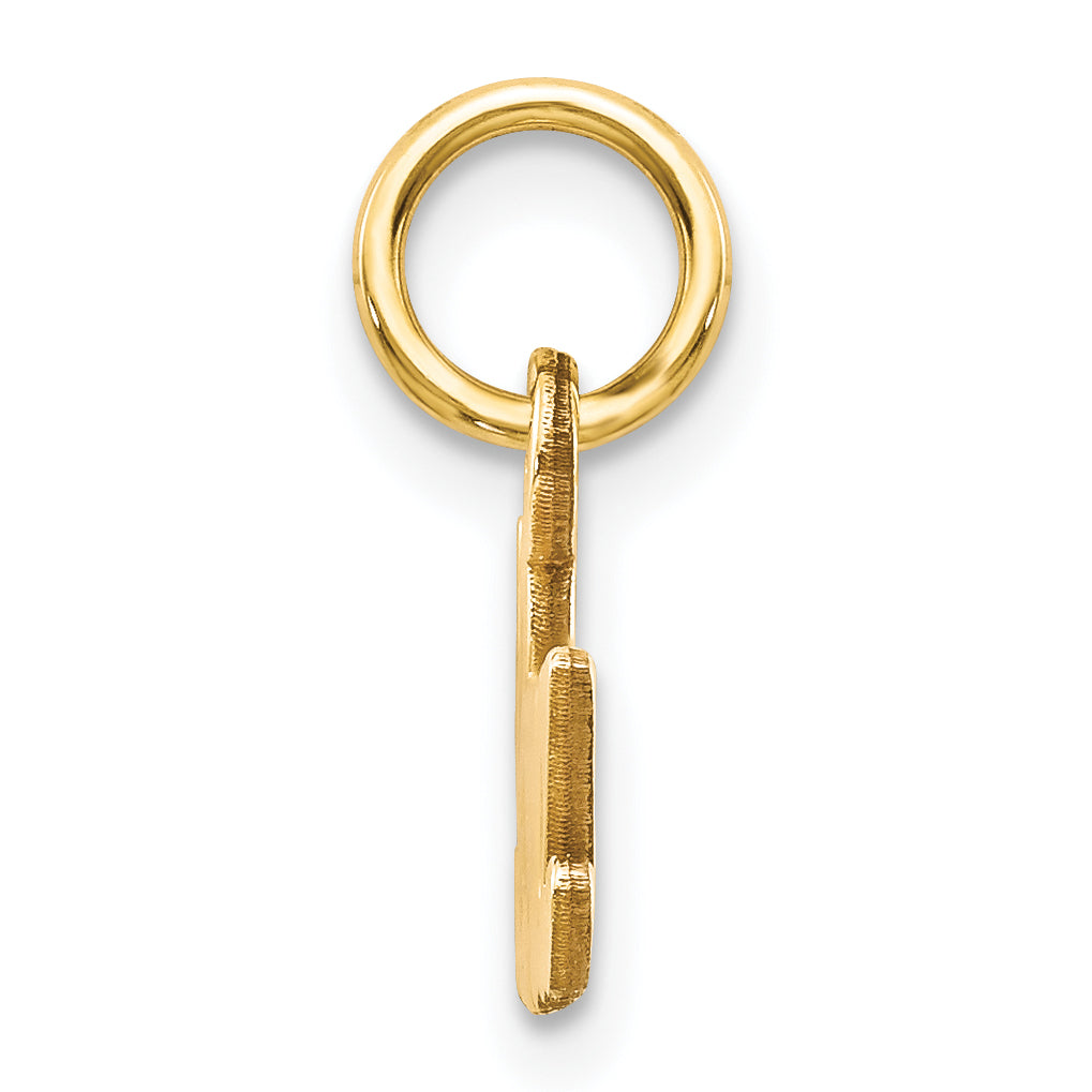 14K Satin Gold NANA Charm with Brushed Finish  Elegant & Themed