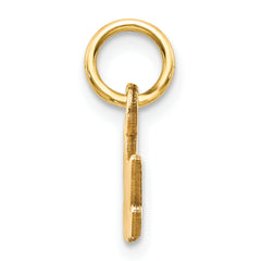 14K Satin Gold NANA Charm with Brushed Finish  Elegant & Themed