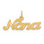 14k Satin NANA Charm
