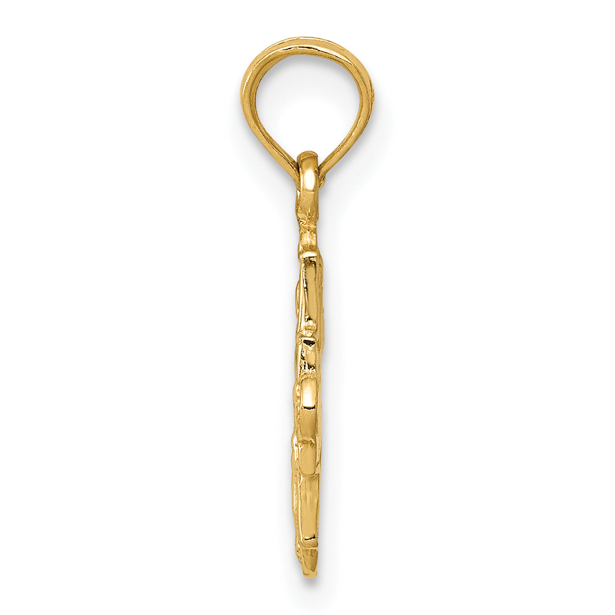 14K Gold Miniature Four-Way Medal Pendant with Polished Finish