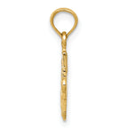 14K Gold Miniature Four-Way Medal Pendant with Polished Finish