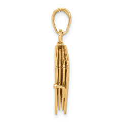 14K Gold 3D Lord's Prayer Bible Pendant  Solid, Casted Design