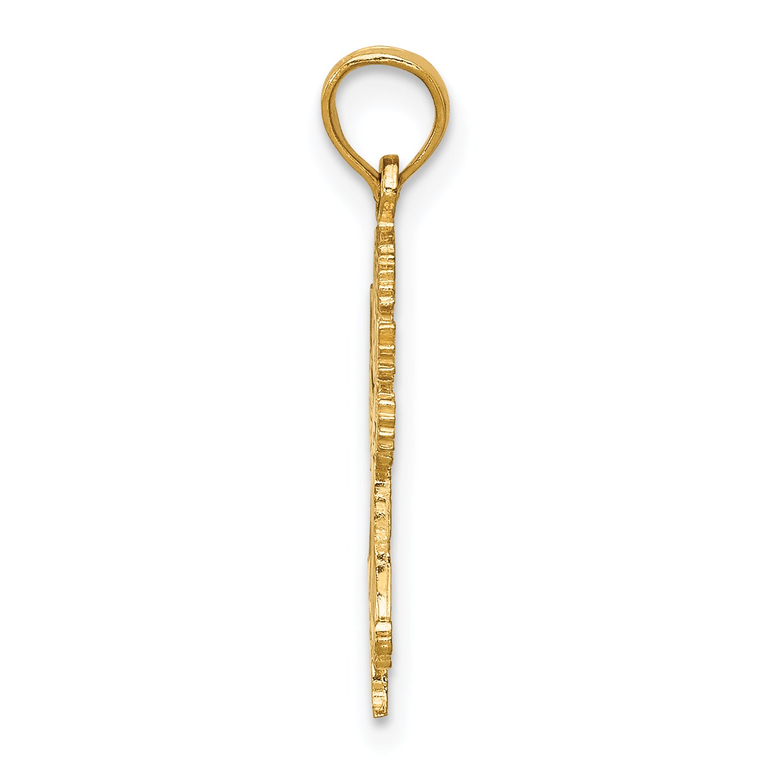 14K Gold Angel Pendant, Solid Casted Design, Elegant and Gift Ready