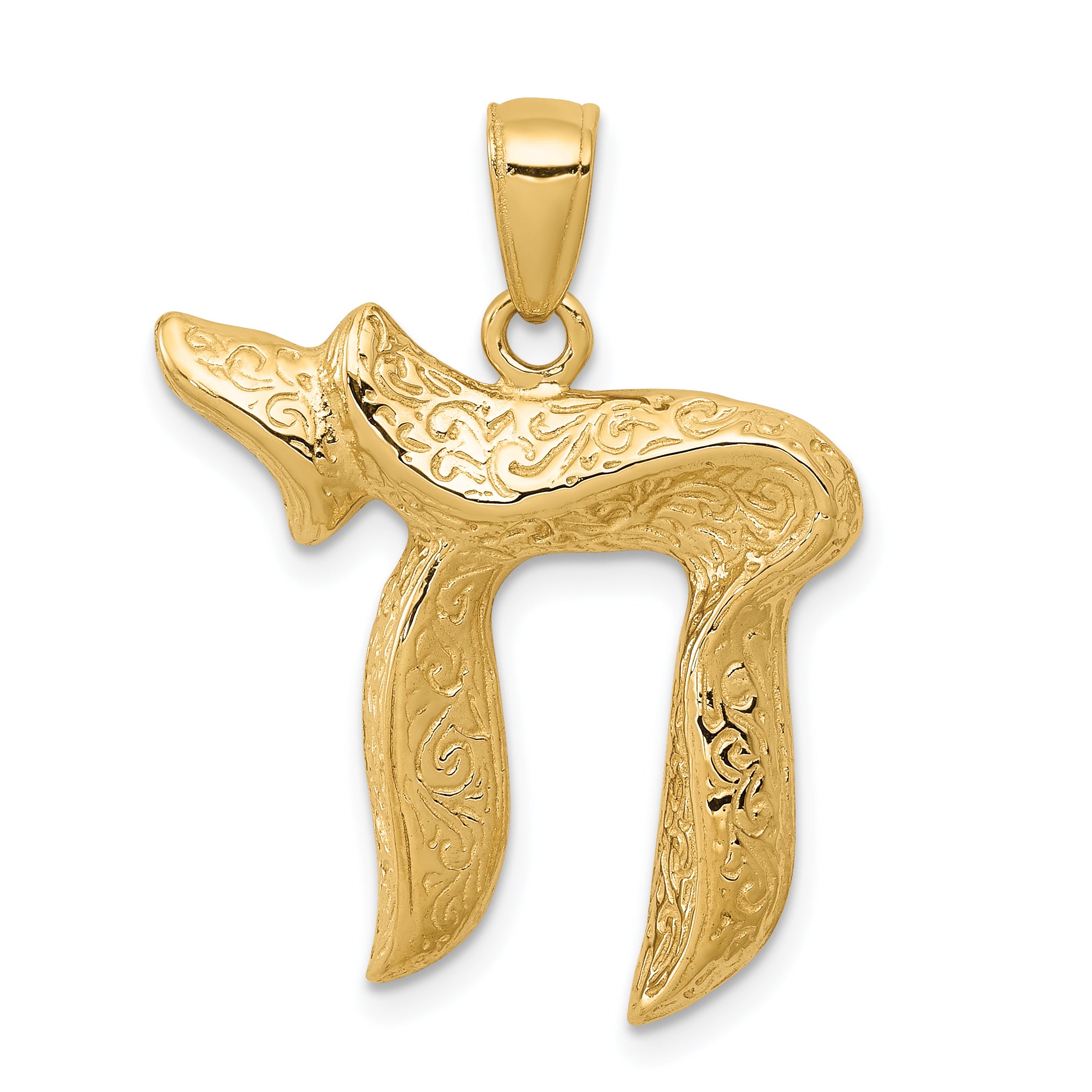 14K Jewish Chai (Long Life) Pendant Main image