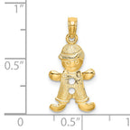 14k Playful Boy w/Cut Out Buttons Charm