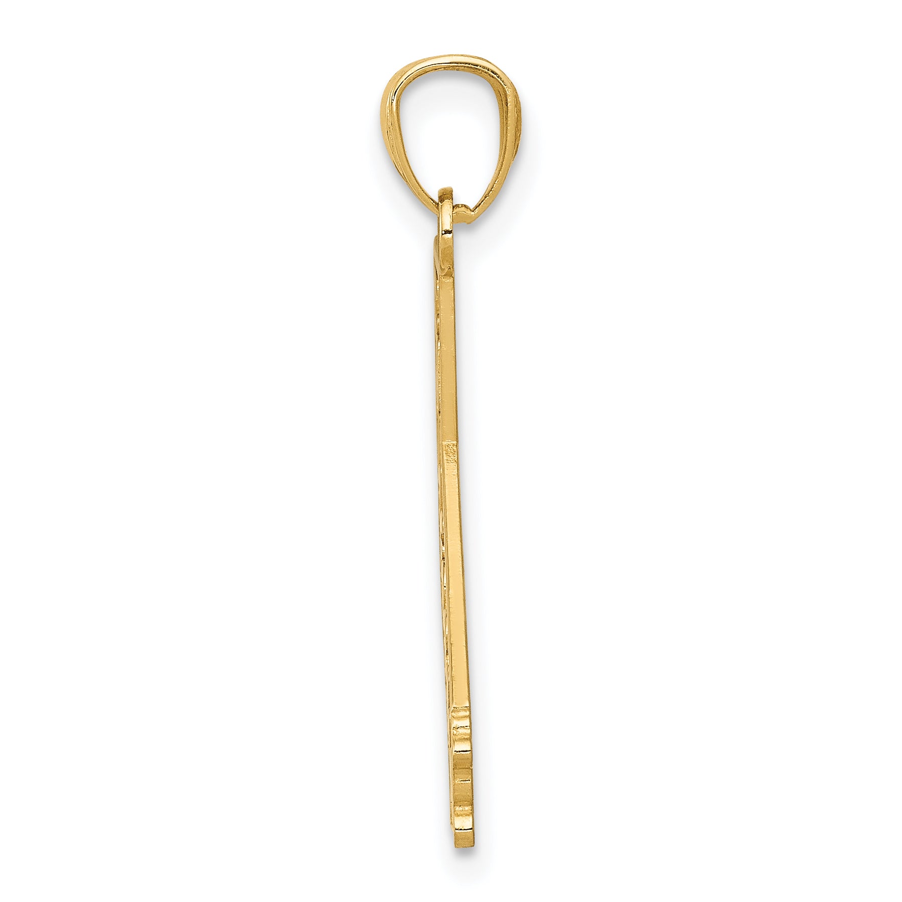 14K Gold California State Map Pendant for Men with Polished Finish Secondary image