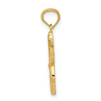 14K Gold Men's Anchor Pendant with Polished Solid Cast Design