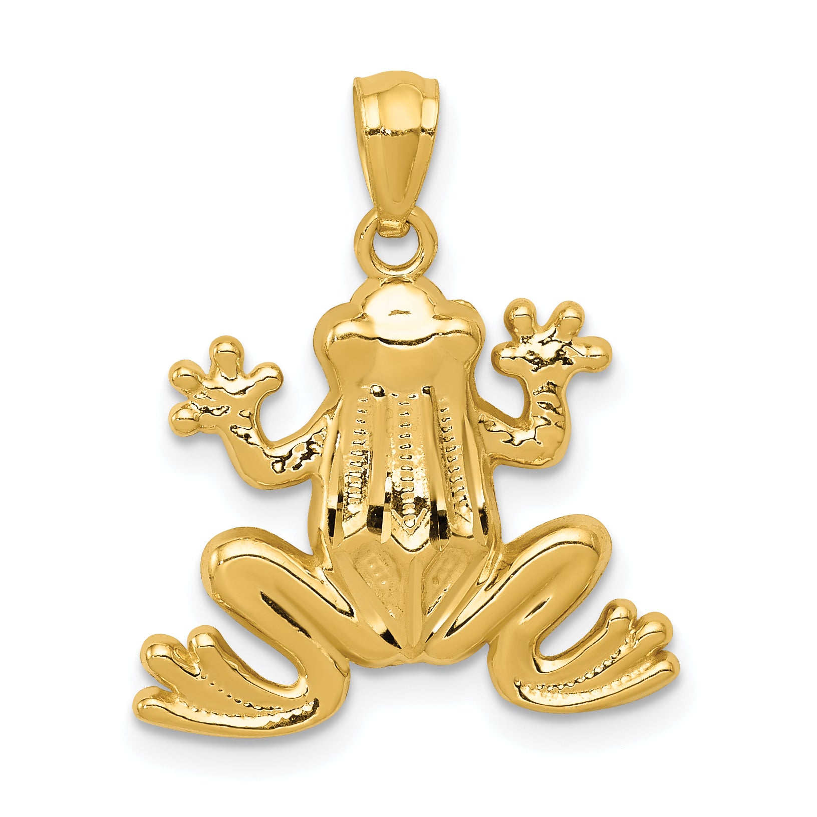 14k Polished Frog Pendant