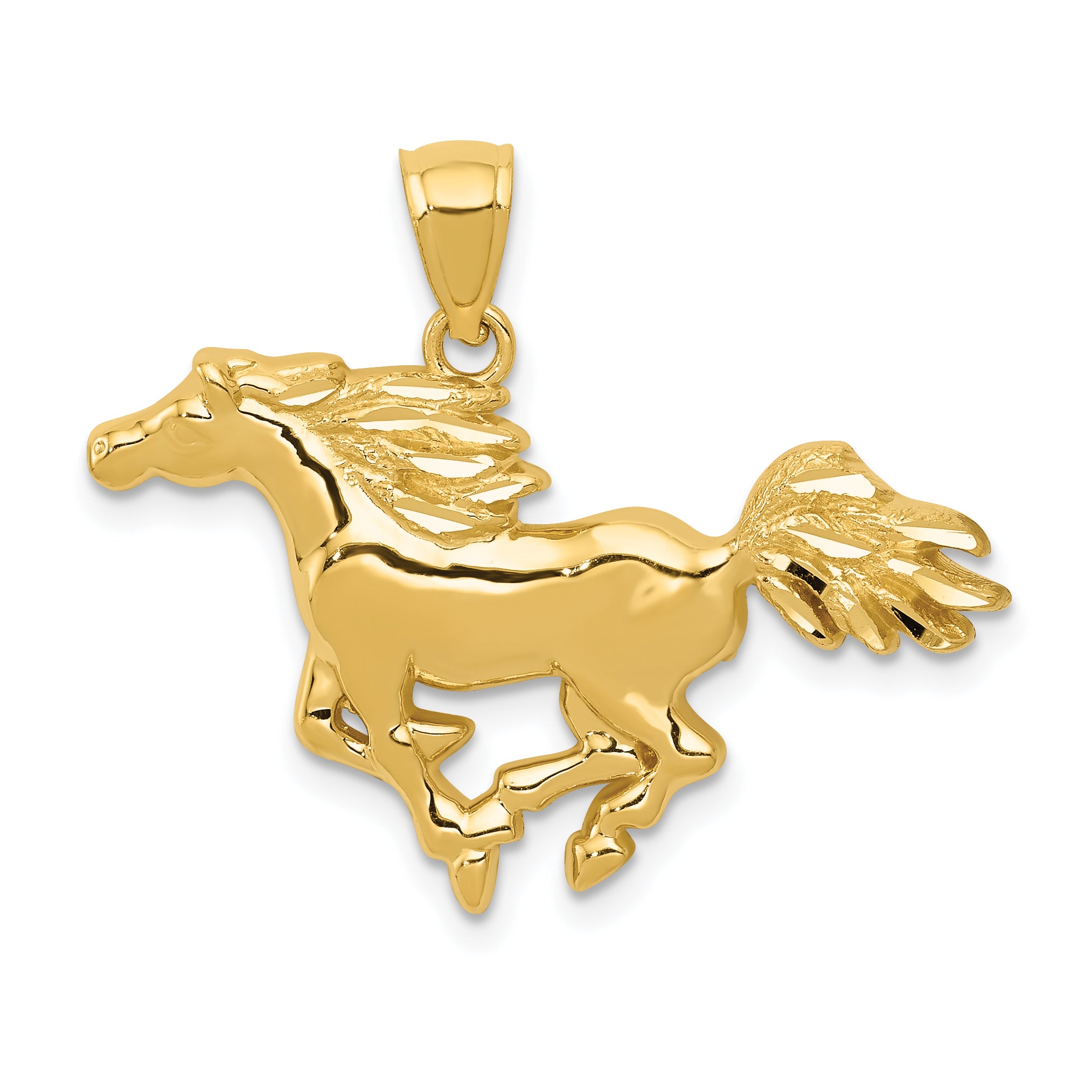 14k Polished Horse Pendant Main image