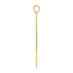 14K Gold Polished Lightning Bolt Pendant with Diamond-Cut Detailing for Men