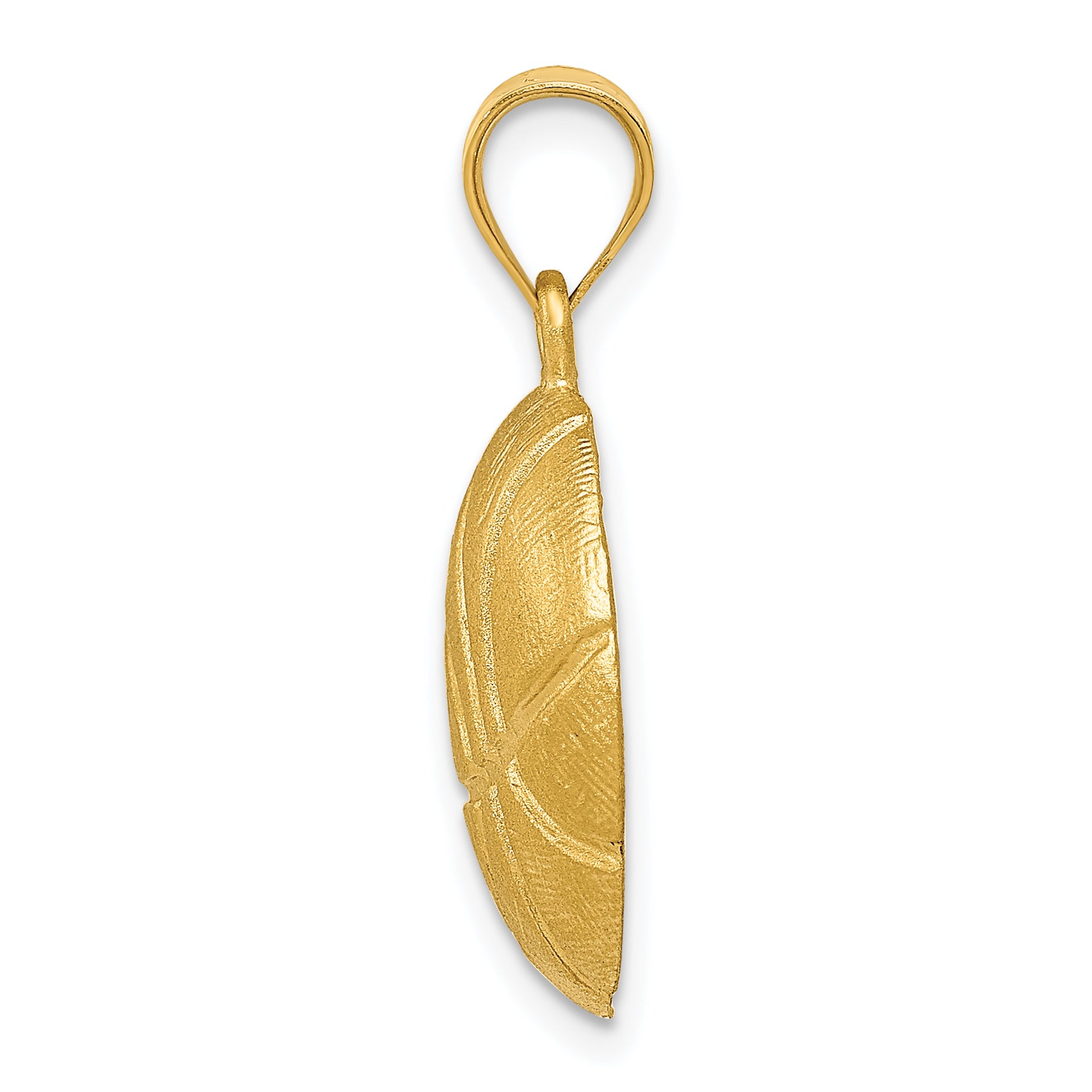 14K Gold Men's Basketball Charm with Polished Brushed Finish  Solid, Textured Design